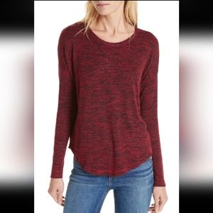 Rag & Bone The Hudson Red Space Dye Top. Size small